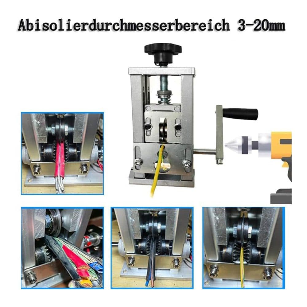 Electric Cable Stripper, Manual and Adjustable for Cables and Recycling
