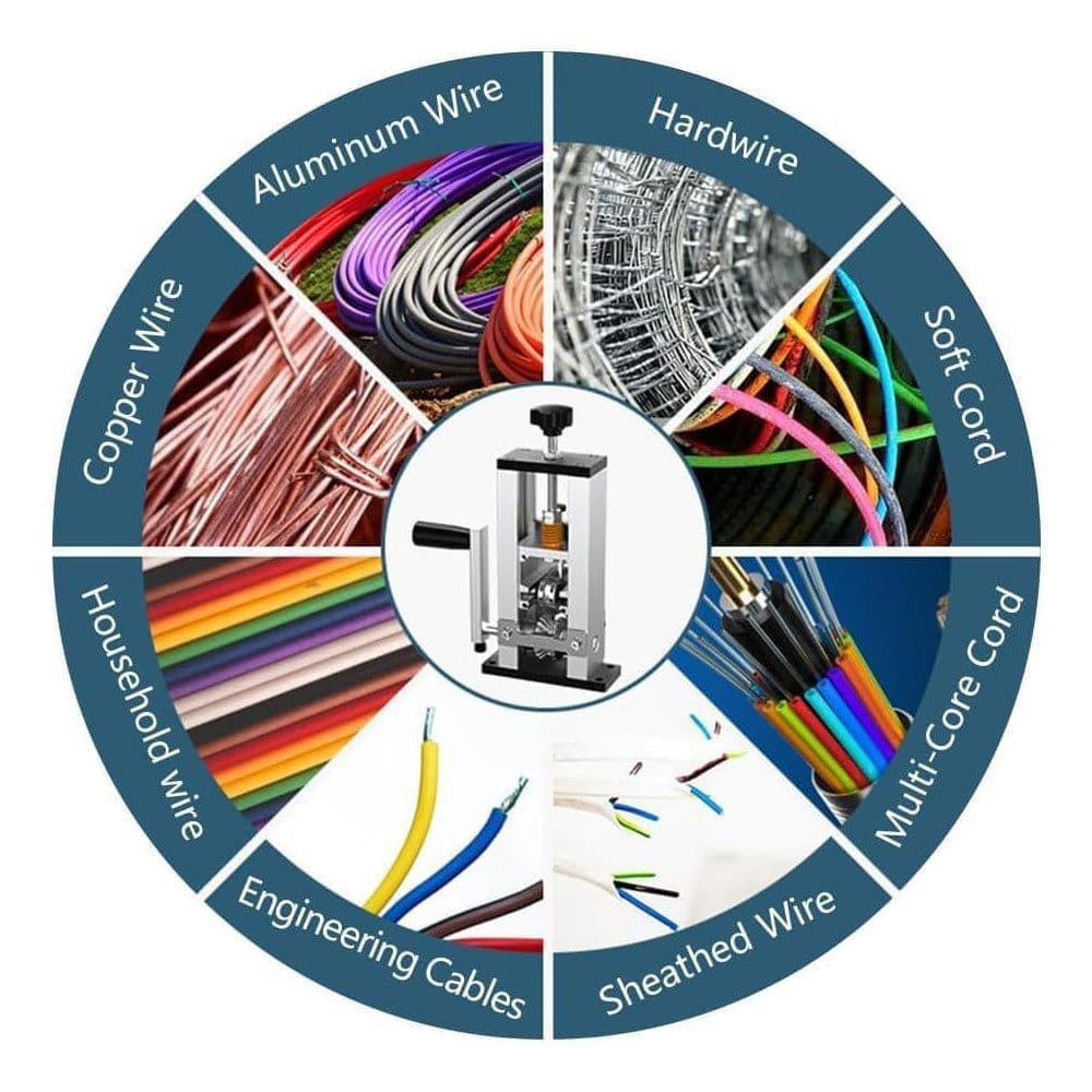 Electric Cable Stripper, Manual and Adjustable for Cables and Recycling