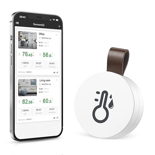 Wireless Bluetooth Thermometer Hygrometer with App Data Storage