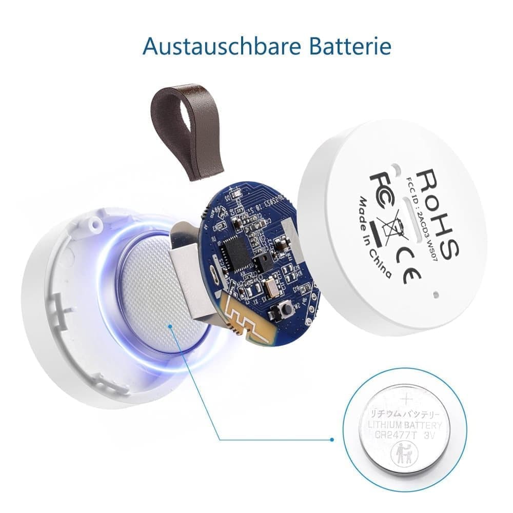 Wireless Bluetooth Thermometer Hygrometer with App Data Storage and Display