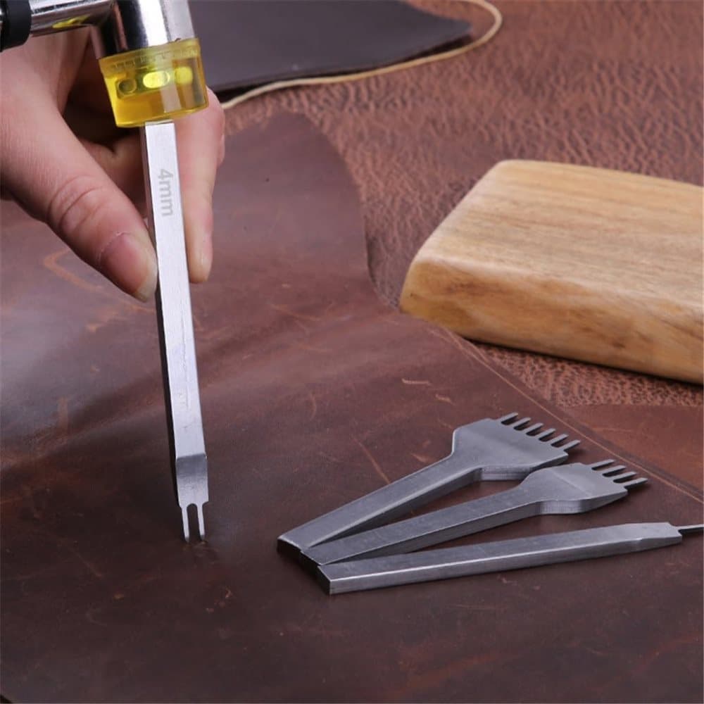 23-Piece Leather Craft Tool Set for Leatherworking, with Hand Tools