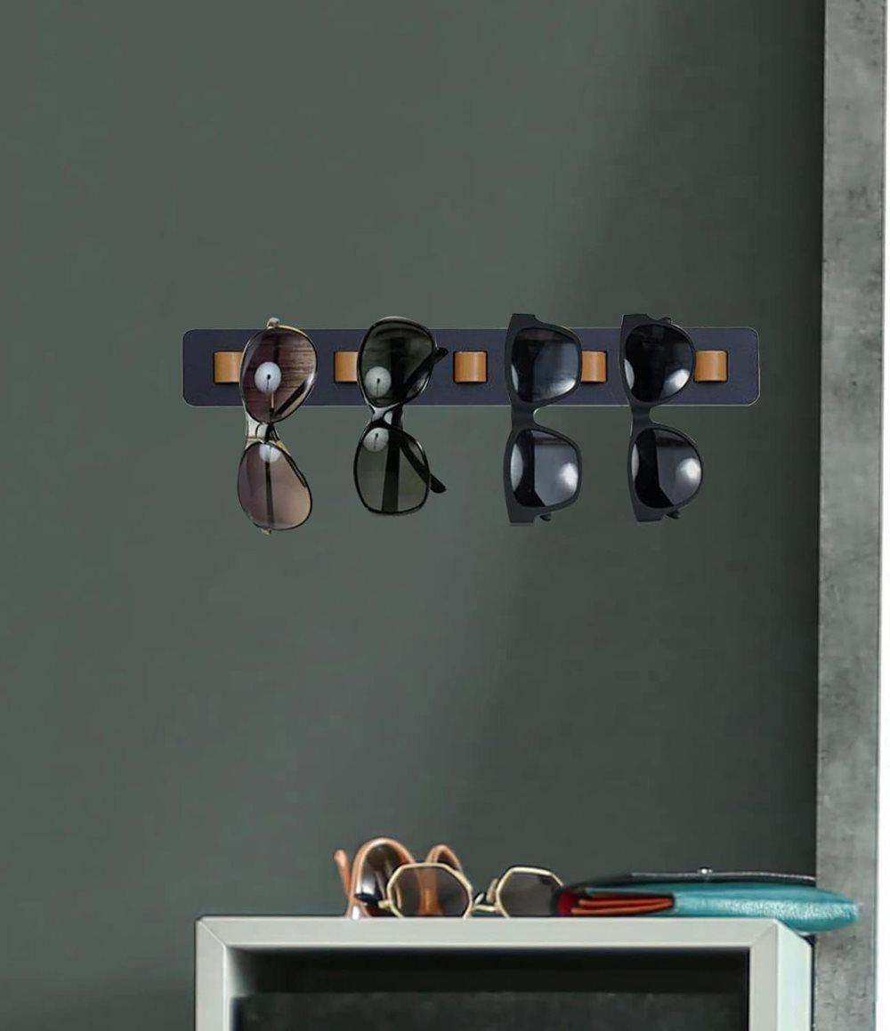 Eyeglass Holder and Stand Organizer for Sunglasses and Glasses, White, Wall Mounted