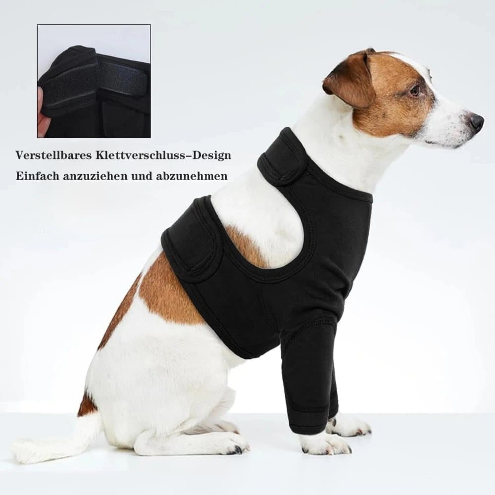 Dog Elbow Protector Breathable Elastic Post-Surgery Foreleg Protection Against Licking and Biting, S, Black