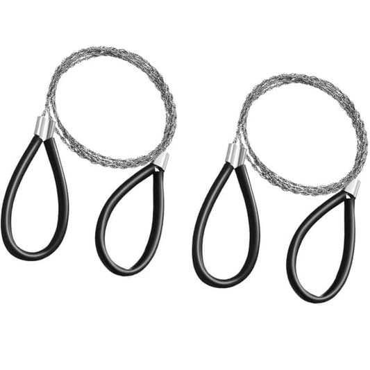 S/S Wire Saw for Camping Hiking Emergencies, Cuts PVC Wood Plastic