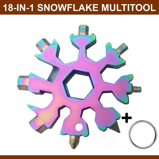 18-in-1 Snowflake Multitool - Ring Wrench - Allen Wrench - Screwdriver