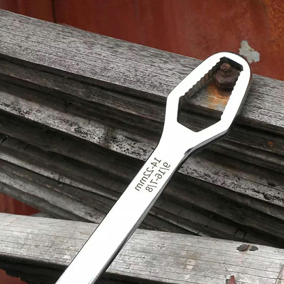 Wrench I Universal ring spanner 8-22 MM I Wrench I Adjustable I Silver