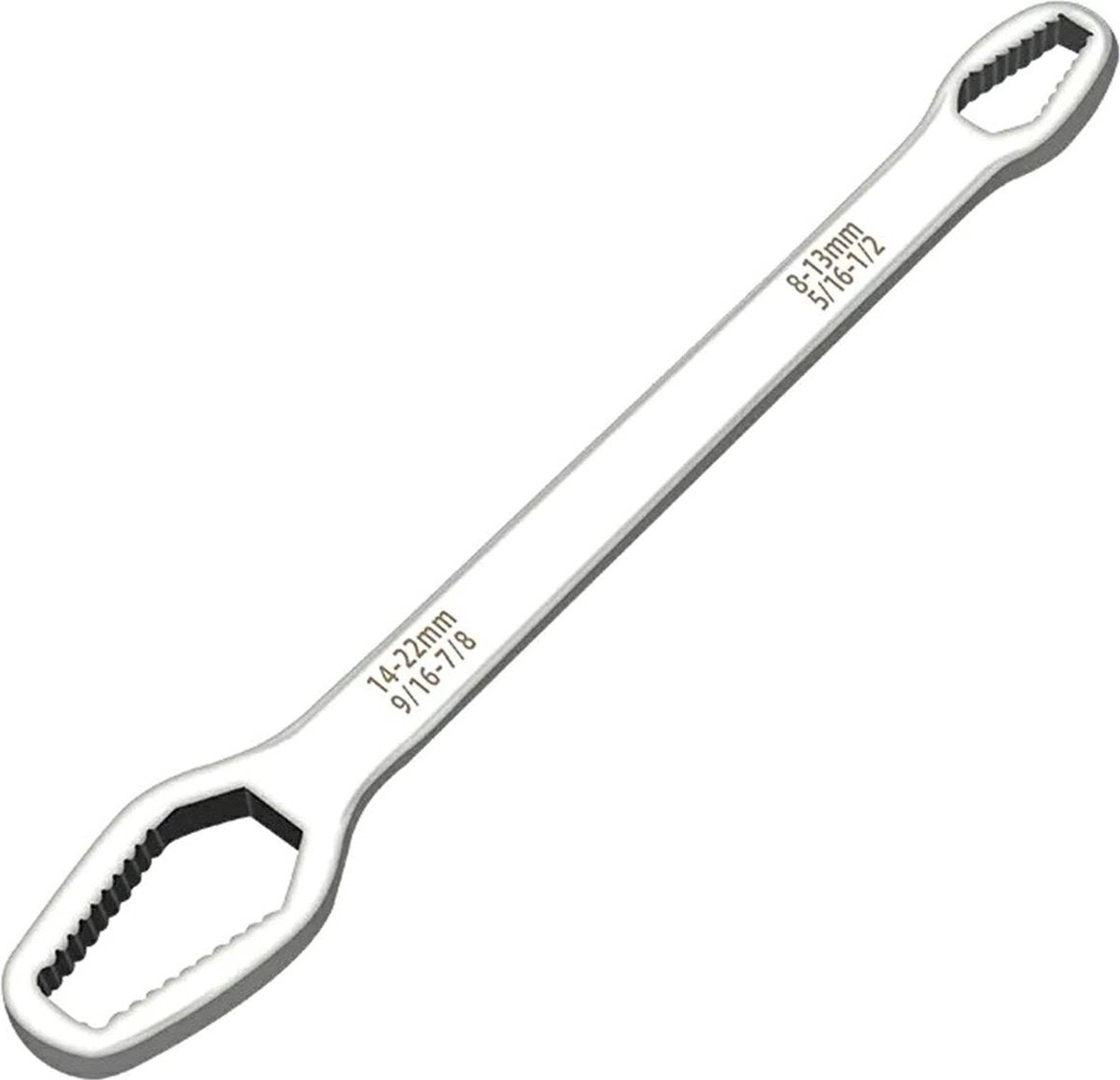 Wrench I Universal ring spanner 8-22 MM I Wrench I Adjustable I Silver