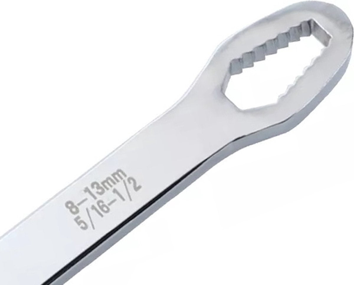 Wrench I Universal ring spanner 8-22 MM I Wrench I Adjustable I Silver