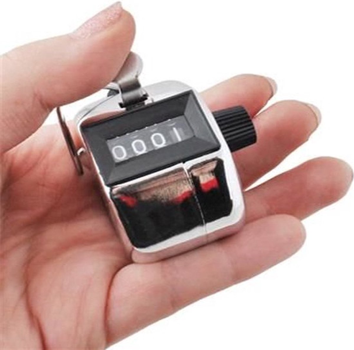 Handheld Counter | People Counter | Manual Click Counter | 4-Digit | Silver | 2 Pieces!