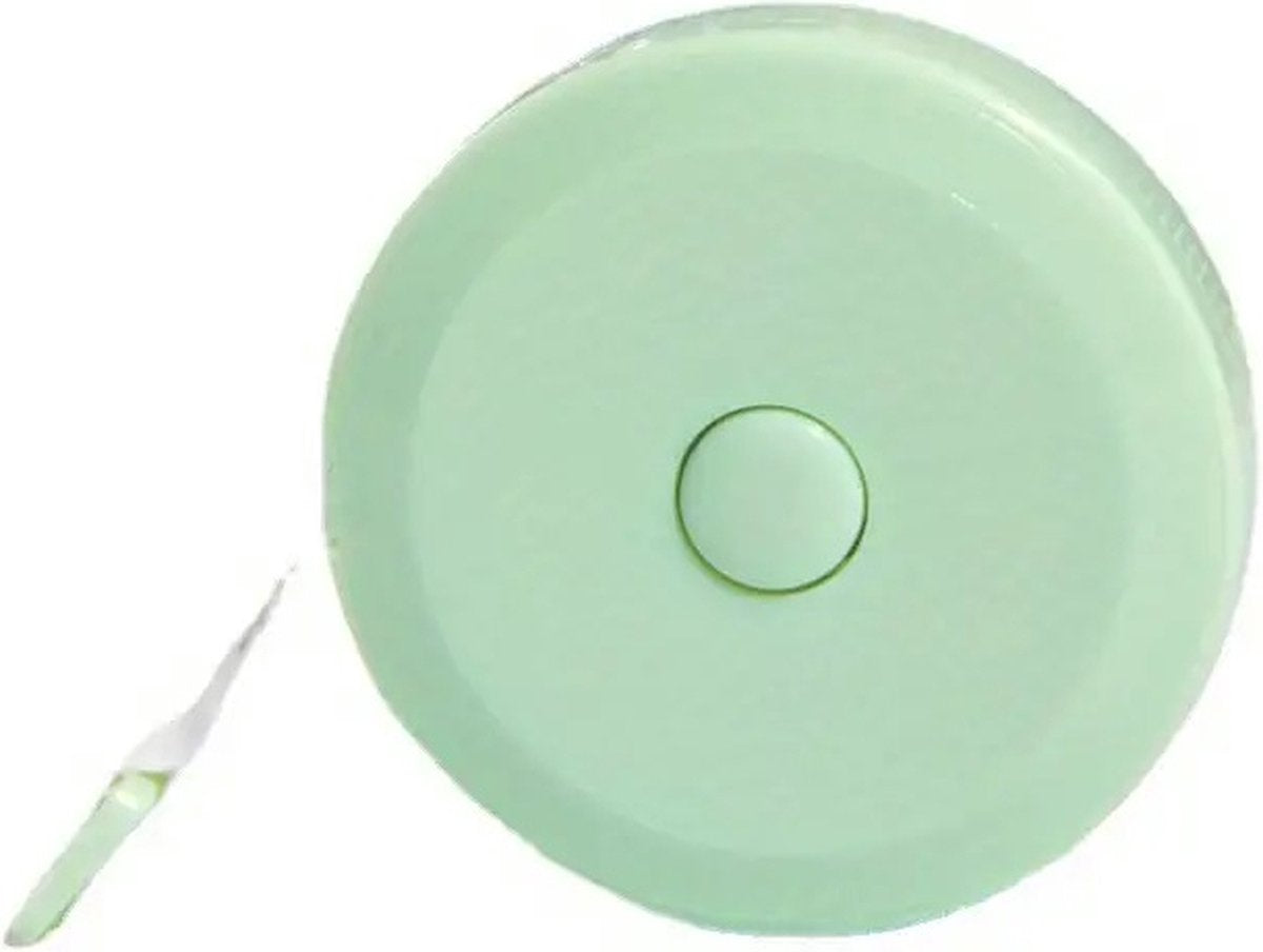 Round Plastic Measuring Tape 150 CM | Extendable Tape Measure | Flexible | Roll Meter | Circumference Gauge | Measuring Tape | Hobby Measuring Tape Body | Green