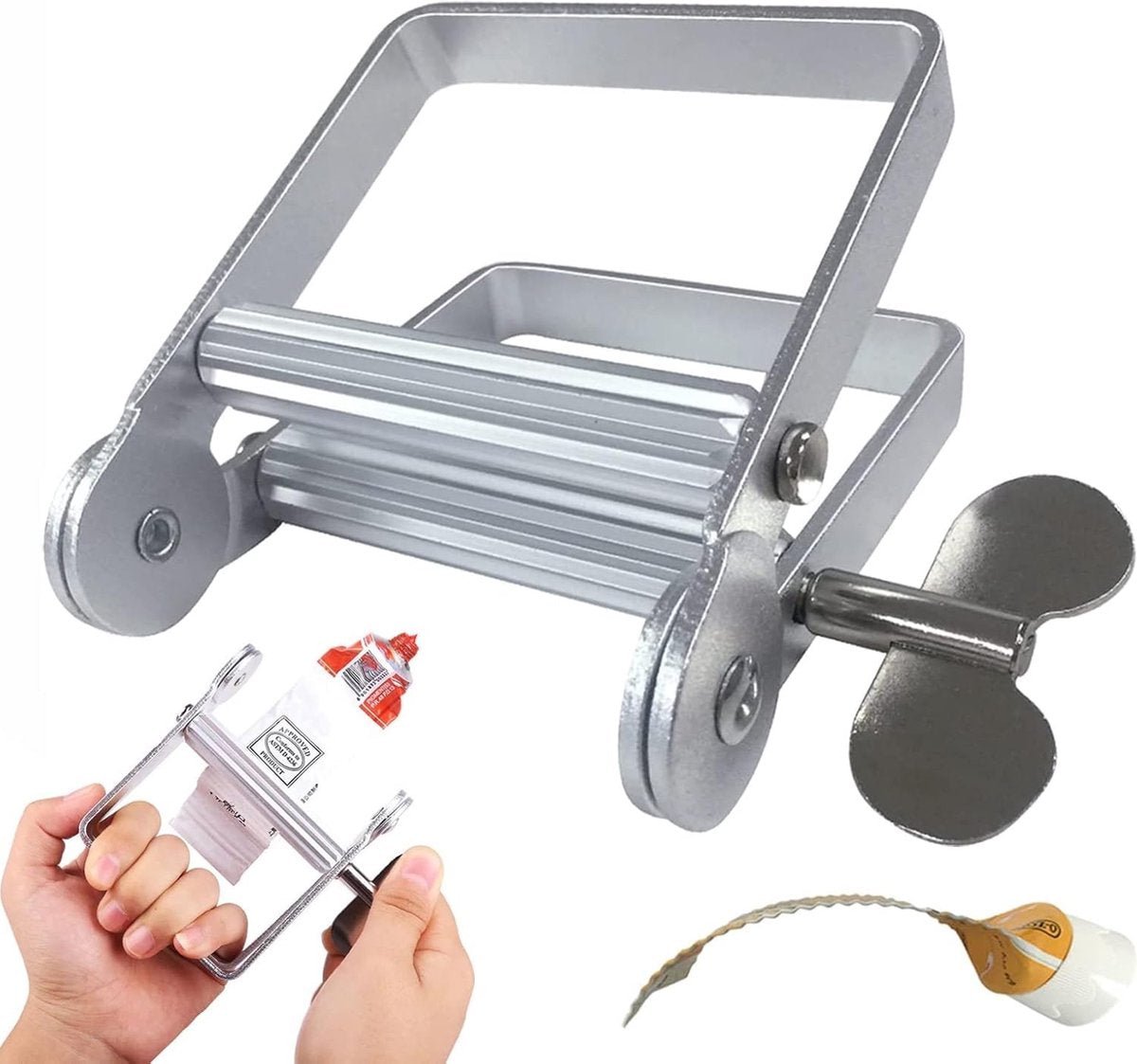 Tube Squeezer - Tube Extruder - Efficient and Durable - Save Money and Reduce Waste - Ergonomic Design - Eco-Friendly - Easy to Use - Stainless Steel - Suitable for Toothpaste, Creams, Gels - For the Last Remains