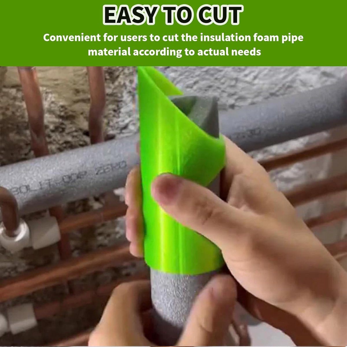 Foam Cutter - 3-piece - Styrofoam Cutters - Foam Cutter - for handmade foam - Precise Cuts Pipe Insulation Jacket - Styrofoam Shapes - Pipe Insulation Foam Cutter Lagging Jig - Easy Operation