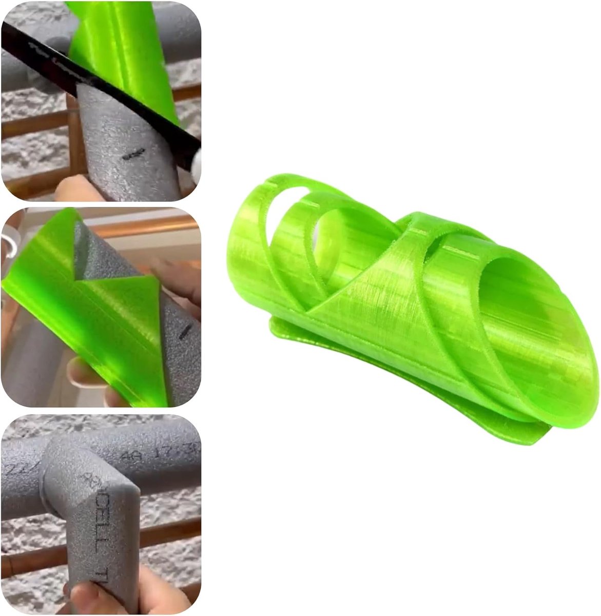 Foam Cutter - 3-piece - Styrofoam Cutters - Foam Cutter - for handmade foam - Precise Cuts Pipe Insulation Jacket - Styrofoam Shapes - Pipe Insulation Foam Cutter Lagging Jig - Easy Operation