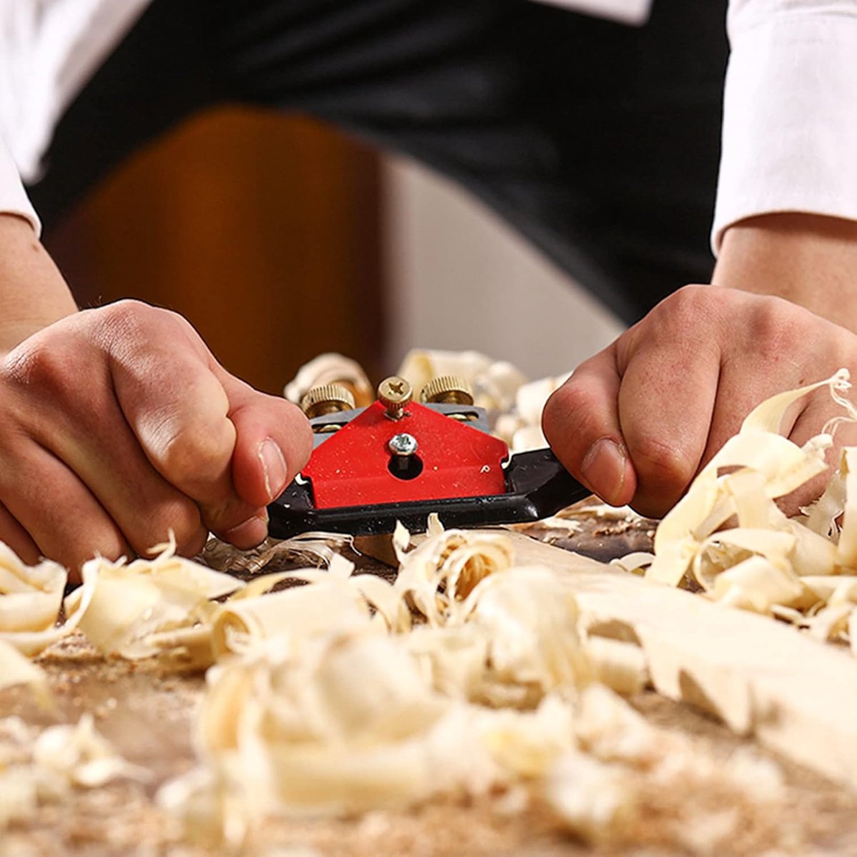 Spoke Plane Flat 210 mm - Spoke Plane - Block Plane - Hand Block Plane - Angle Plane - Hand Planers - Wood Planing - Wood - Woodworking - Edge - Rust-resistant - With 6 Planer Blades - Adjustable Spoke Planer With Screws
