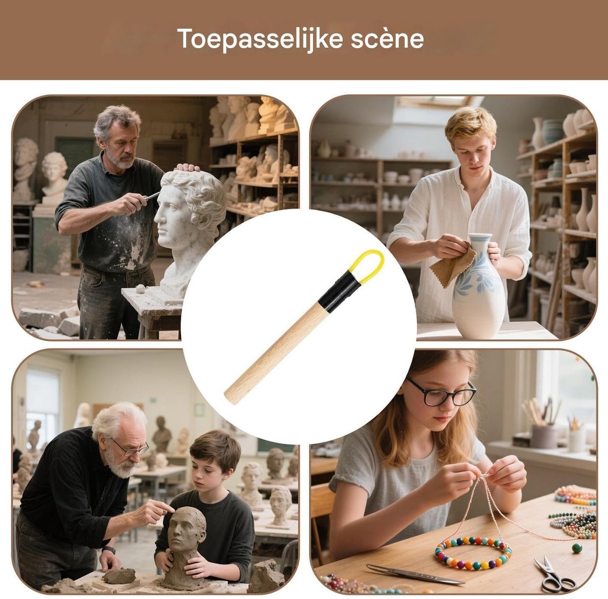 Clay Tools - Professional High Quality Pottery Modeling Modeling - Universal Modeling Tools - Sculpting - Earthenware Finishing Tools - Spatulas/Knives/Small Blades/Mirrets - for Beginners in Studios and Art Schools