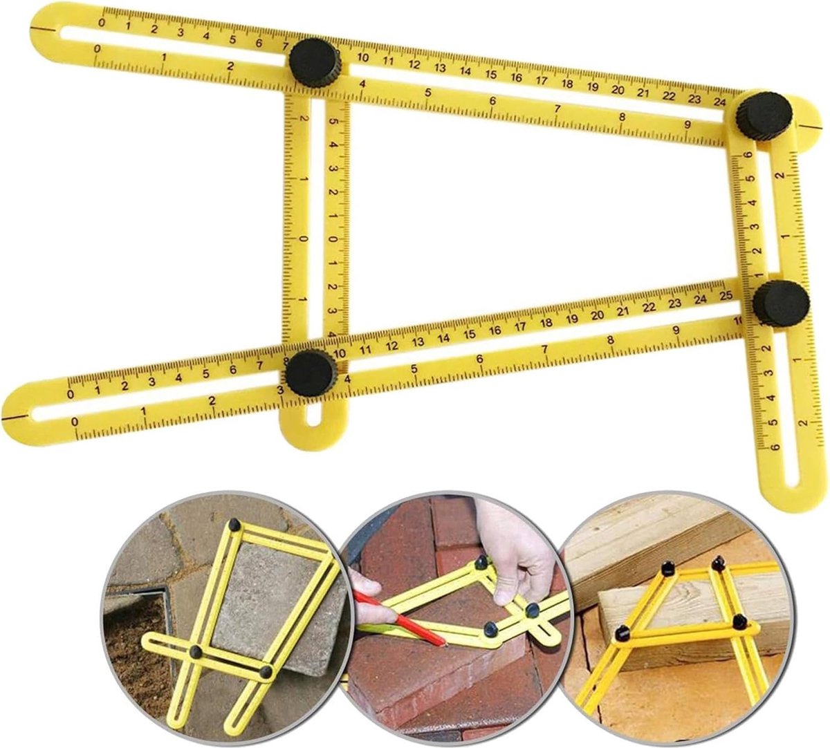 Angle Ruler - Quadrilateral Measuring Instrument - Multi-Angle Ruler - Folding Ruler - Multi Angle Angle Meter - Multi-Angle Ruler - Folding Ruler Measuring Ruler - Multi-Angle Measuring Ruler - Multi-Angle Measuring Ruler - Multifunctional - Universal An