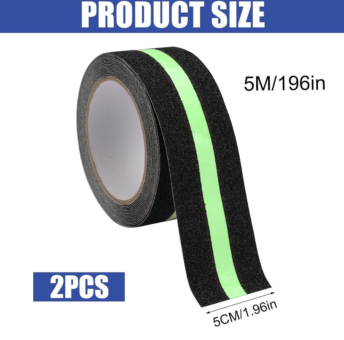 Anti-slip Adhesive Tape - 2 Rolls - Anti-slip Grip Tape - Safety Tape