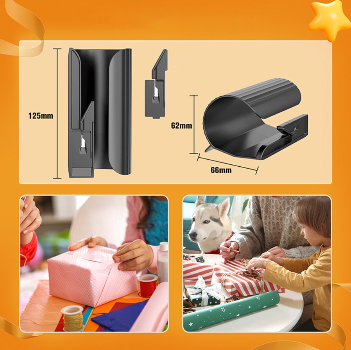 Wrapping Paper Cutter - Gift Paper Cutter - Gift Paper Roll Cutter Aid