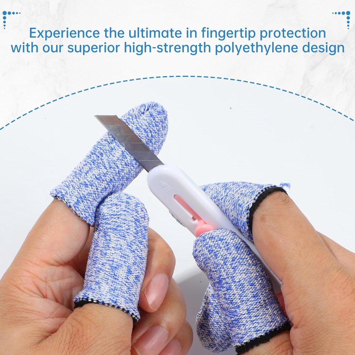 Finger Protectors - 40 Pieces - Cut-Resistant Thimbles - Finger Condoms