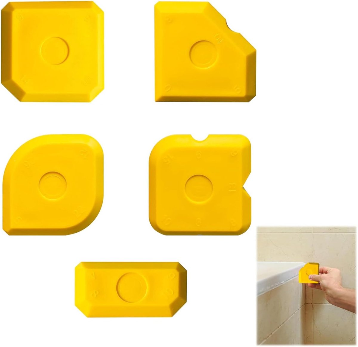 5 pieces - Seam tools - Silicone seam tools - Silicone sealant tool