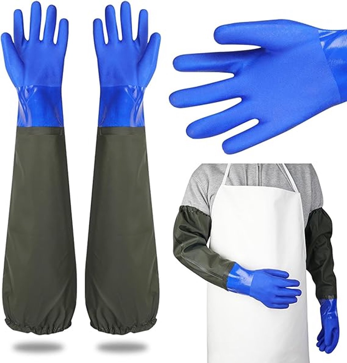 Long rubber gloves - Gloves - Waterproof gloves - Pond gloves