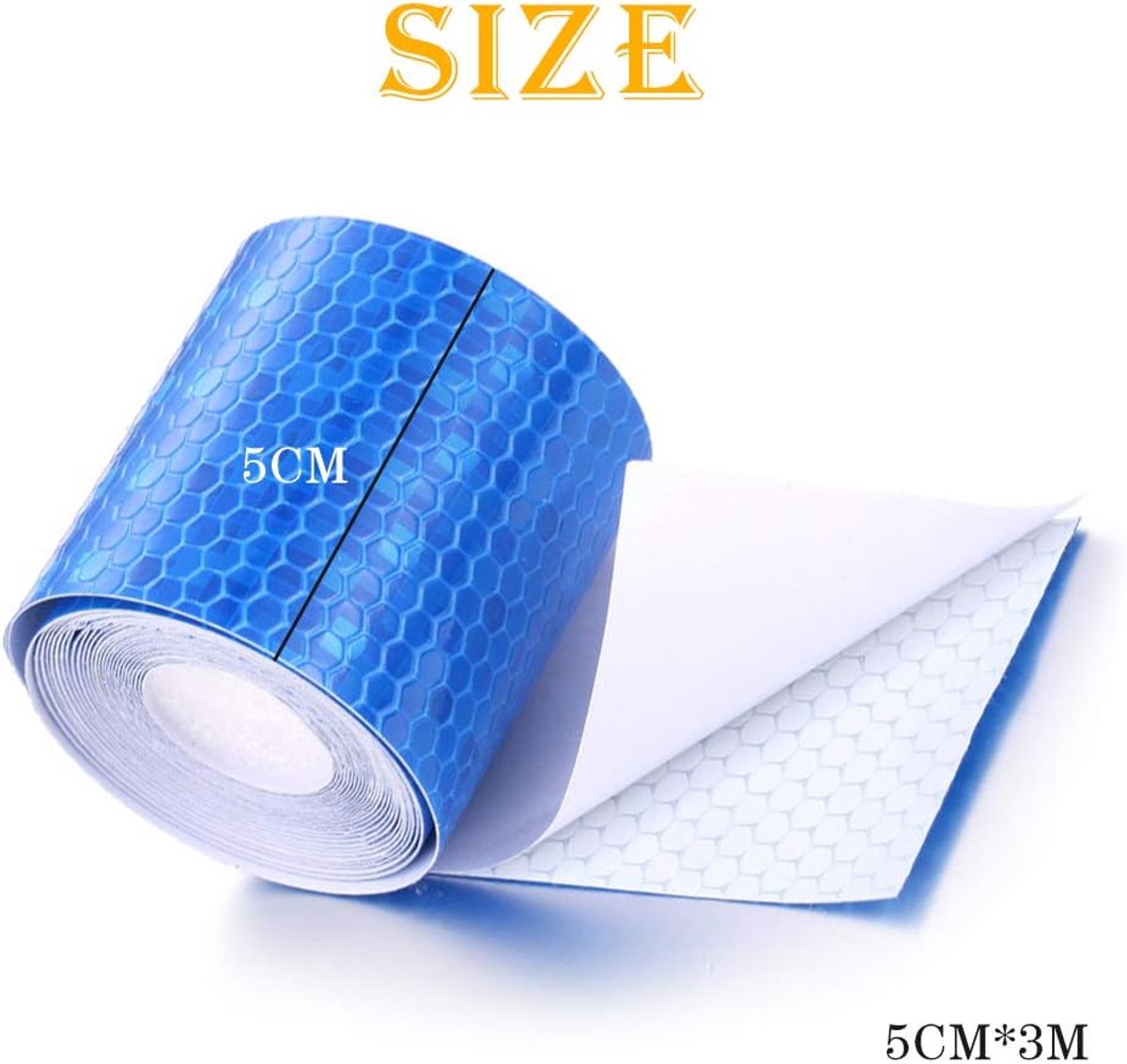 4 rolls - reflective stickers - 5cm*3m - reflective tape - reflective safety warning strips - reflective strips - safety marking tape - waterproof - for trucks, bicycles, strollers, helmets - yellow, white, red, blue