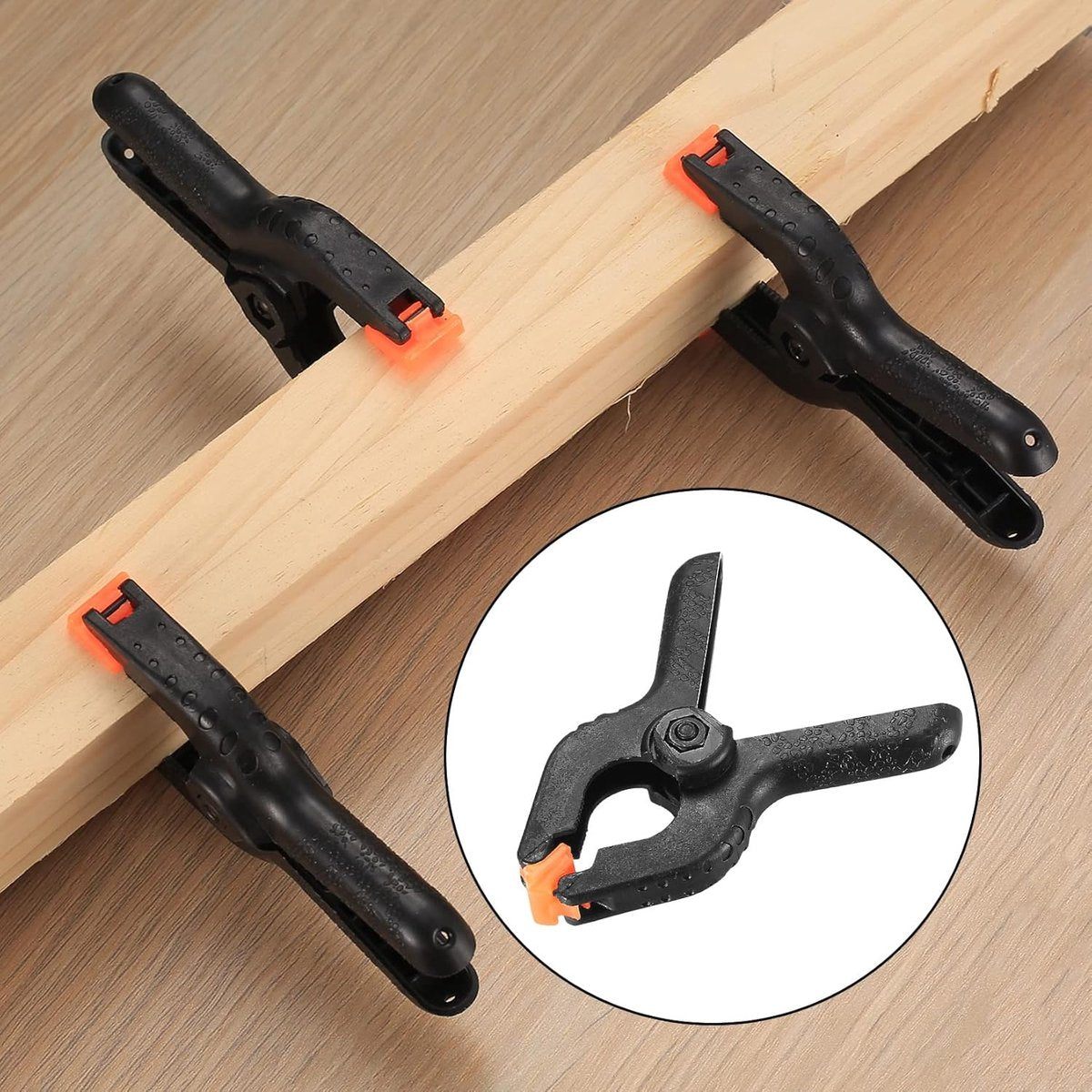 20 Pieces Tarpaulin Clamps - Spring Clamps - 2 inch Clamps - Clamp for Woodworking and Photo Studio - Market Clamp - Extra Strong - Tarpaulin Clamps - Black Hobby Glue Clamps - Plastic - Market Stall/Tarpaulin/DIY