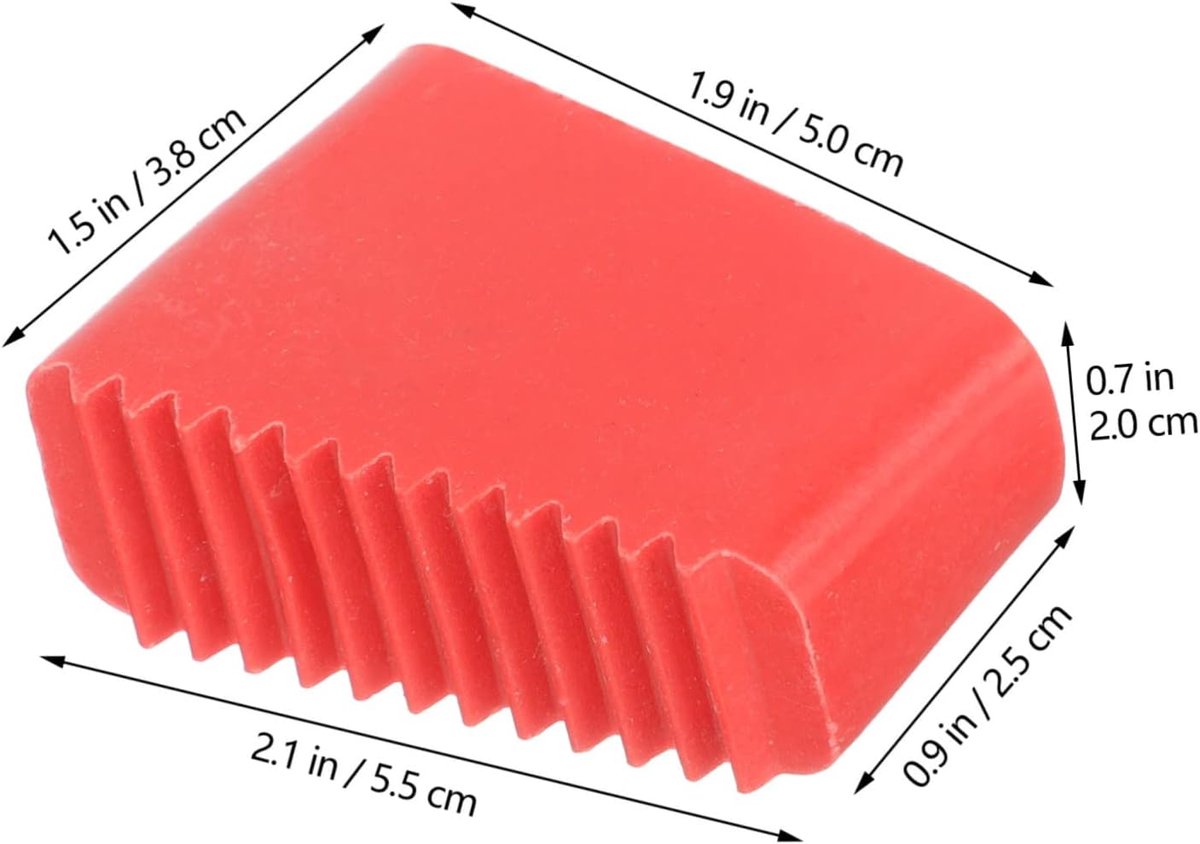 4 pieces - 5*3.8*2 cm - non-slip ladder foot covers - durable accessories for home ladders - attic ladder stepladder foot caps - stepladder feet rubber non-slip pads - easy to install - rubber foot covers - red