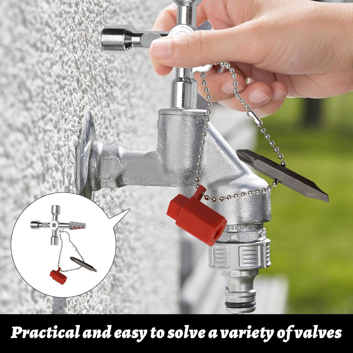pieces - 4-way key - universal key - square key - triangular key - elevator keys - panel key - electrical meter cabinet key - multifunctional key set - for water and electricity meters, radiators, gas meters