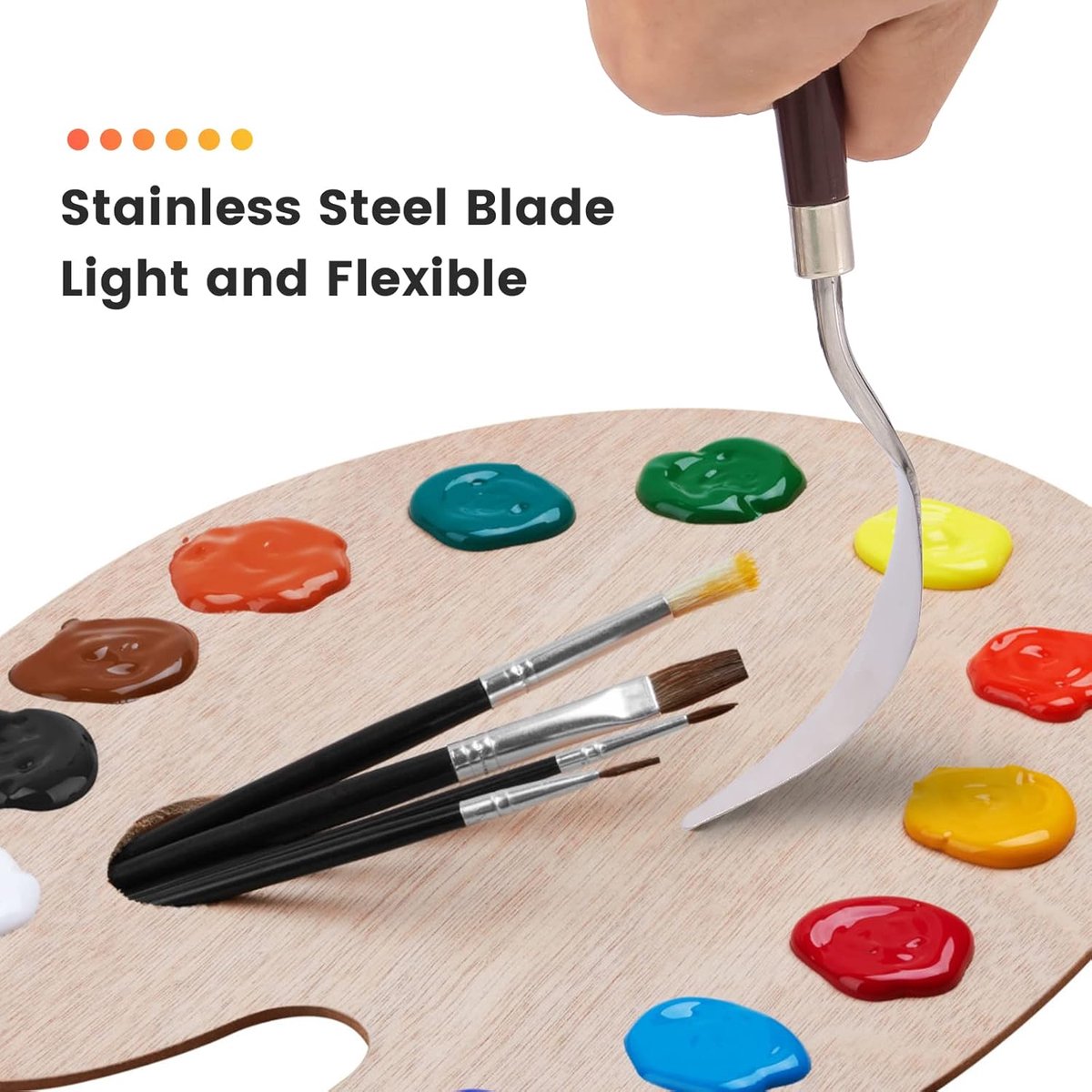 10PCS Palette Knives - Painting Palette Knives - Painter's Knives - Scraper Set - Palette Knife Set - Stainless Steel Painter's Knife Set - Painter's Knife Spatula Set Sets - Oil Paint Accessories Color Mixer for Oil, Canvas, Acrylic Painting
