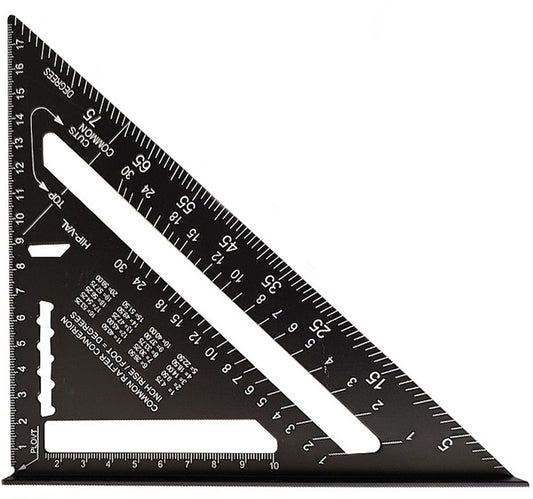 180mm Carpenter's Angle - Aluminium Ruler - Triangular