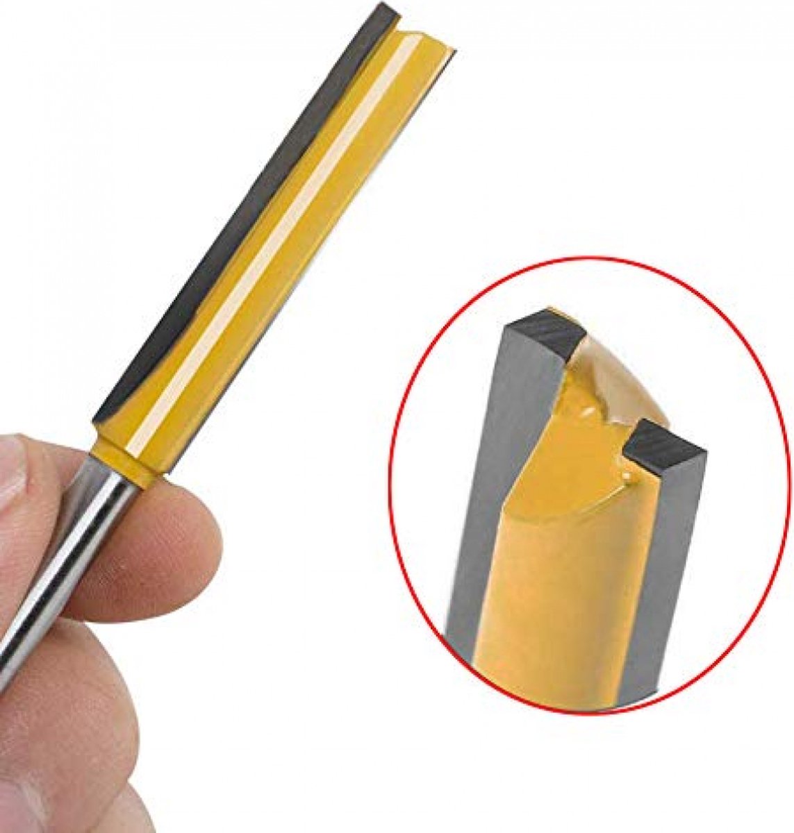 Groove cutter - Wood Groove Cutter Long Version - Shaft 8mm - 8*50mm - yellow - metal