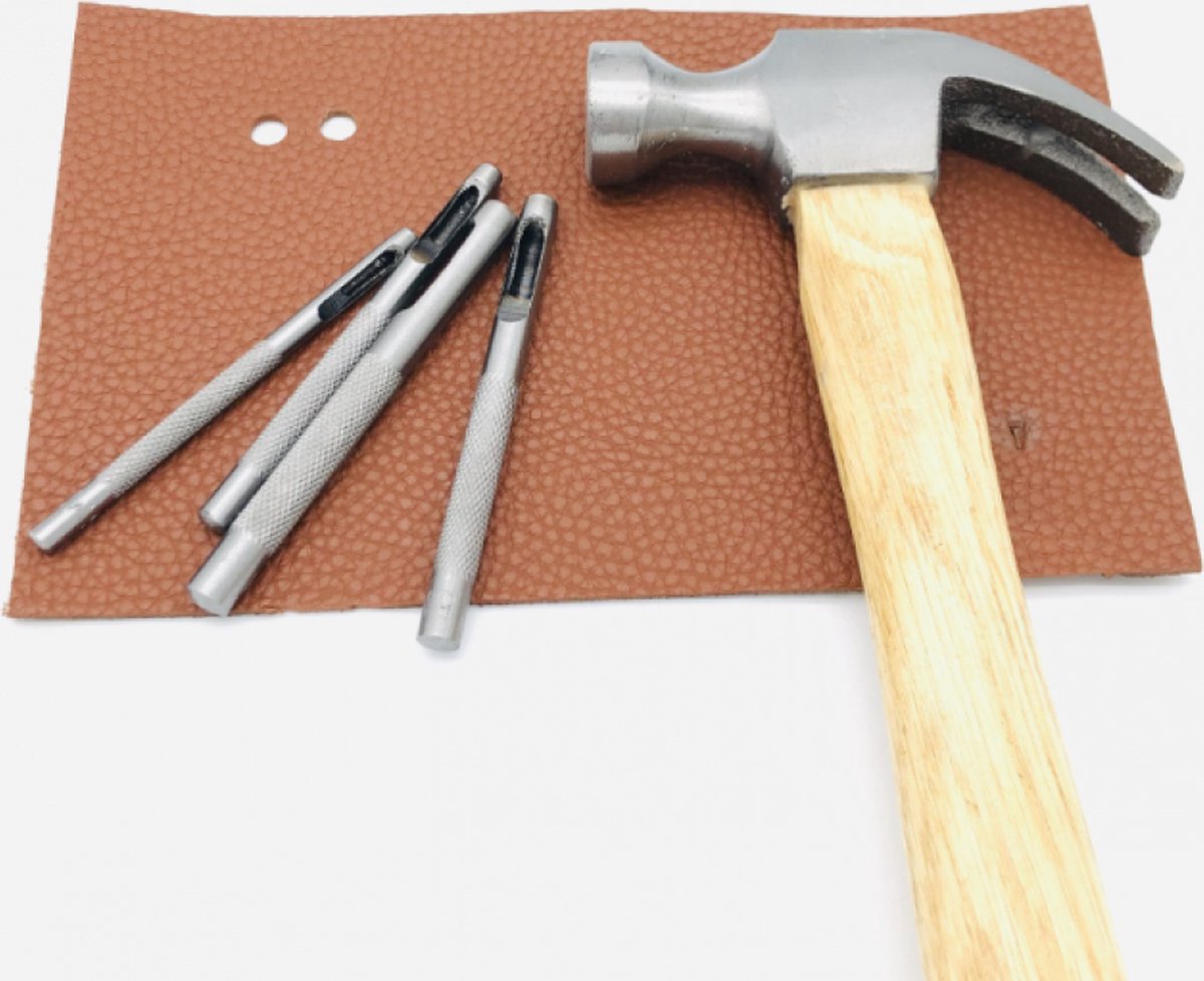 5 Pieces - Belt Punch Pliers - 5 Sizes - Punch Pliers - Leatherworking Tools - Eyelet Pliers - Silver - Steel - 2/3/4/6/8mm