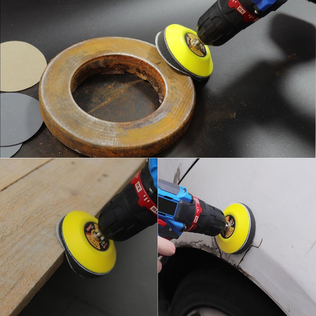 Sandpaper set - 30 pieces - 5 pieces each - Grit 320/600/800/1200/1500/2000 - 75mm - sandpaper for sander - Sanding machine paper - fine sandpaper - for car polishing, metal and wood