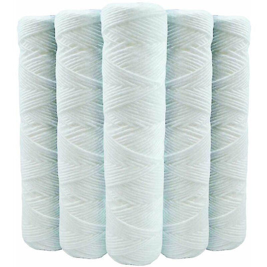Set of 5 Spiral Water Filter Cartridges Anti-Sediment 10 Inch 254 mm
