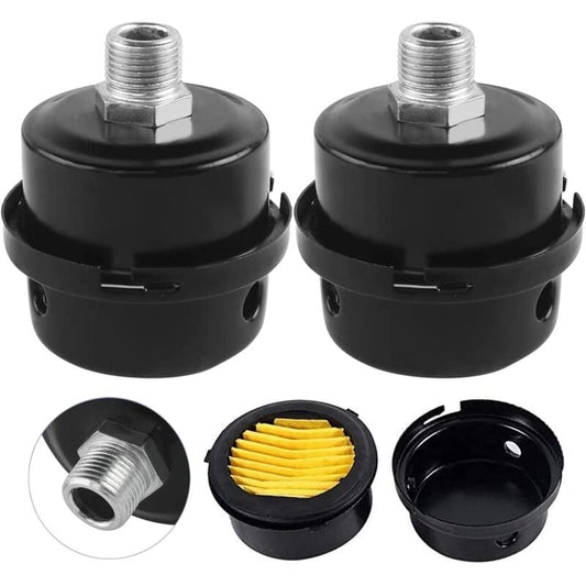 2 Pieces Air Filter Silencer, Air Compressor Filter Silencer, 3/8\" Air Compressor Filter