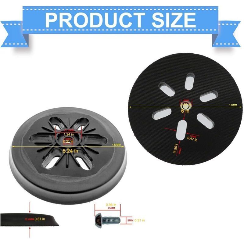 150 mm Sanding Pad Compatible with Bosch GEX 150, GEX 150 AC, GEX 150 Turbo Sander