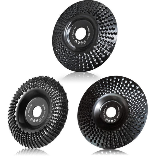 Wood sanding disc 125 mm, 3-piece sanding discs for shaping, sanding and cutting.