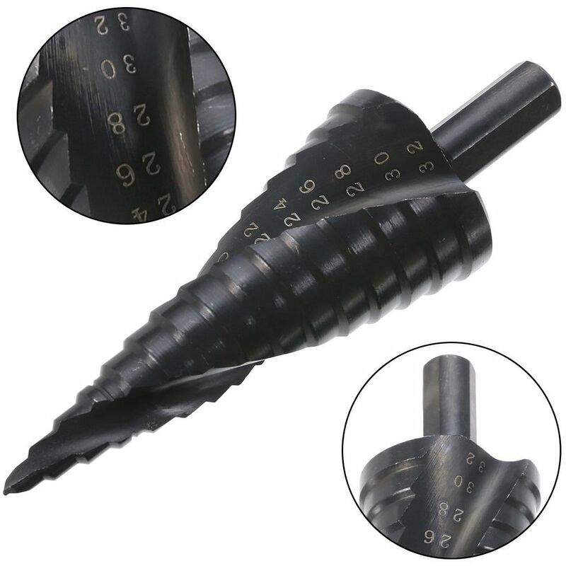 HSS Step Drill Conical Metal Drill Bit 4-32mm for Screwdriver on Steel