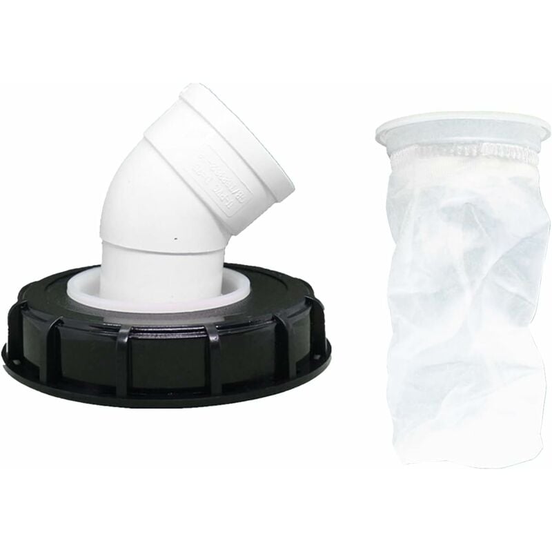 163mm Nylon Rainwater Filter with Lid, 45° Inlet, Washable, Compatible