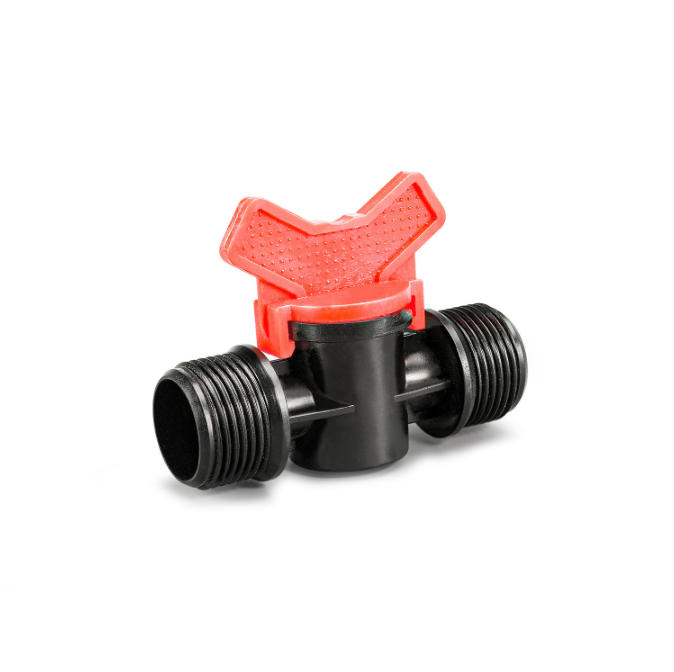 Accessories for 1000L IBC tanks: Adapter cap + 4-point butterfly faucet + black nipple