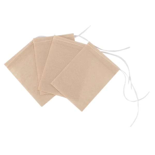 Tea Filter Bags, Disposable Paper Tea Bag with Drawstring