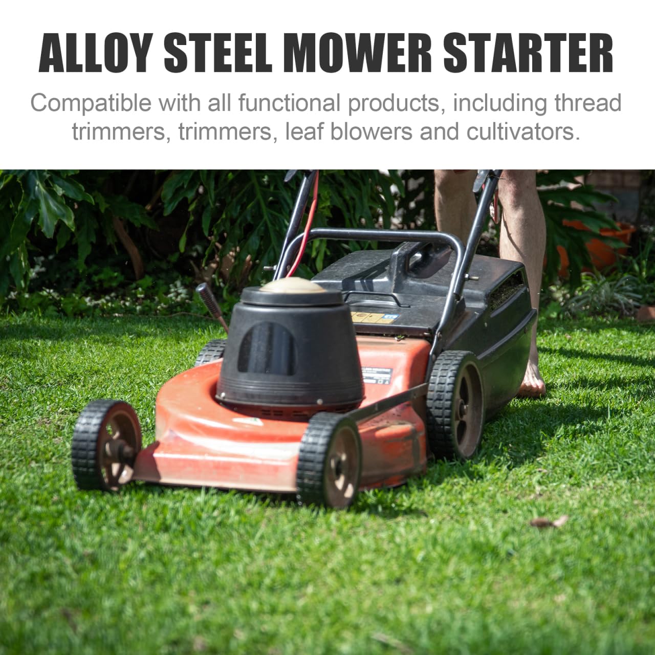 Alloy Steel Mower Starter Adapter, Electric Drill Attachment for Starting Lawn Mower