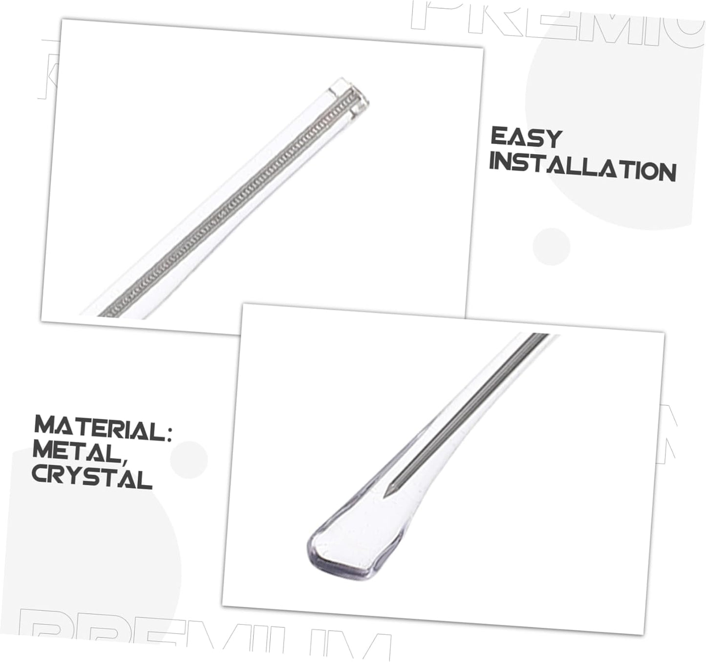 2 Sets Eyeglass Replacement Temples with Nose Pads Fit Glasses Repair Kit