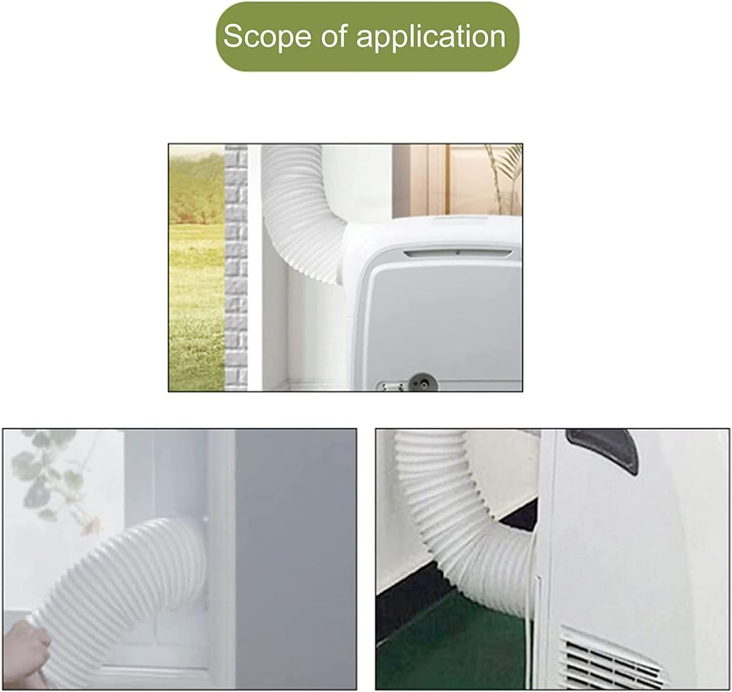 Air Conditioner Hose Connector, ABS Adjustable Exhaust Duct Interface Fitting