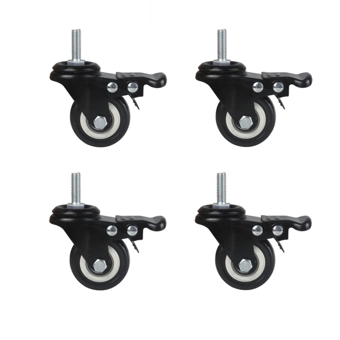 4Pcs 1.5 Inch Heavy Duty Caster Wheels Swivel Casters