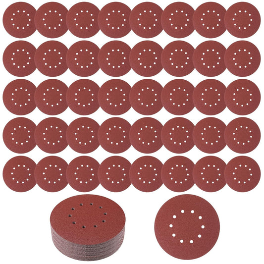 50 Pcs 9-Inch 10-Hole Drywall Sanding Discs Set