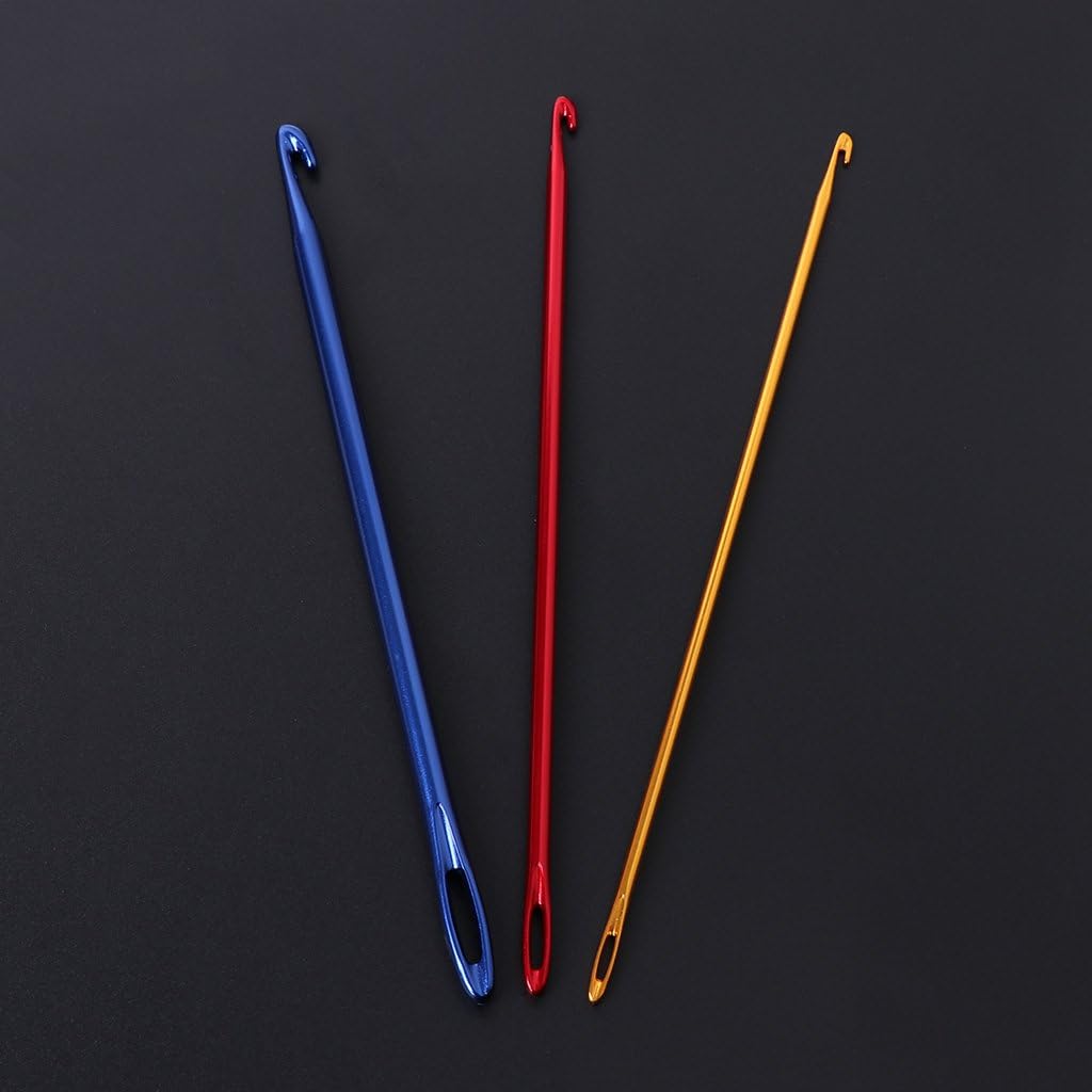 Afghan Aluminium Crochet Hook Knitting Needle Hand Knit Tool