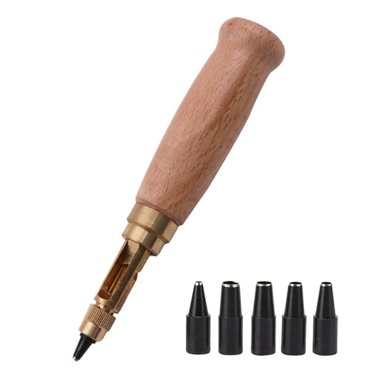 Adjustable Screw Hole Punch Automatic Hole Punch Tool with Wood Colour