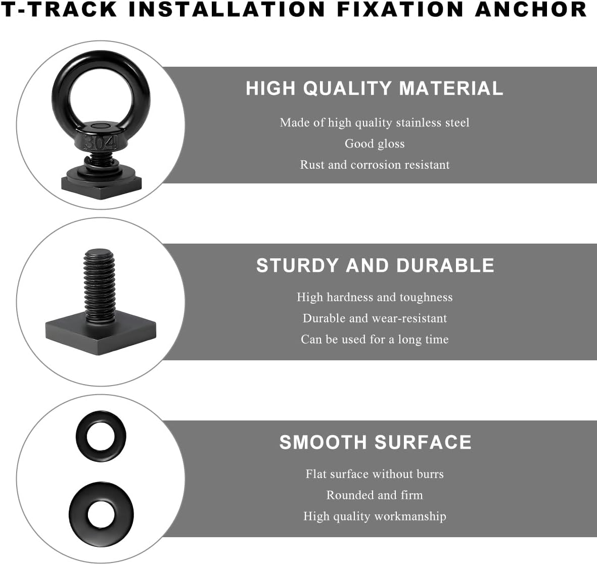 8 PCS T Track Mount Tie Down Anchor for Roof Rack